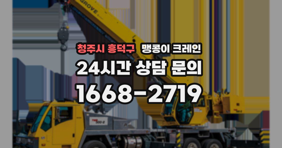 청주시 흥덕구 맹콩이 크레인