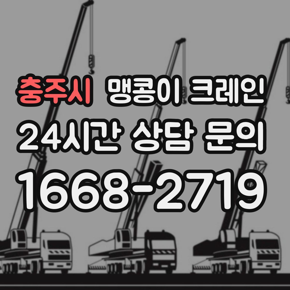 충주시 맹콩이 크레인