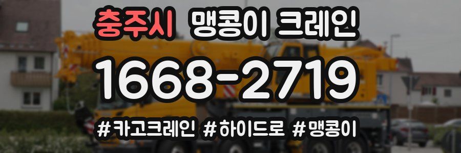 충주시 맹콩이 크레인
