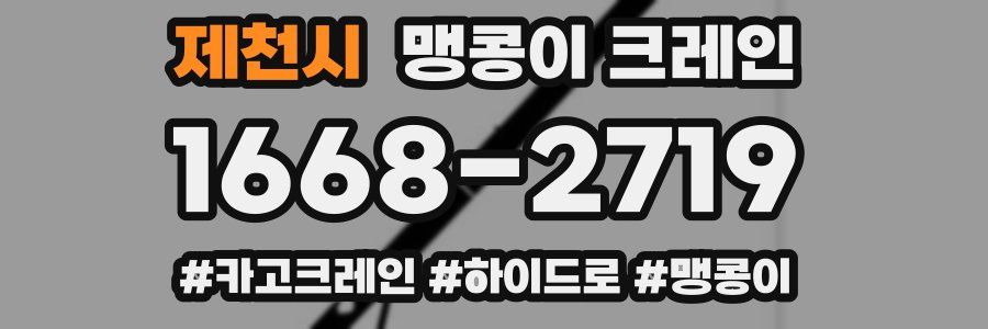 제천시 맹콩이 크레인