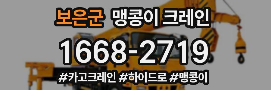 보은군 맹콩이 크레인