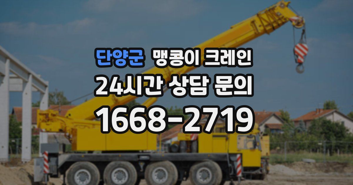 단양군 맹콩이 크레인