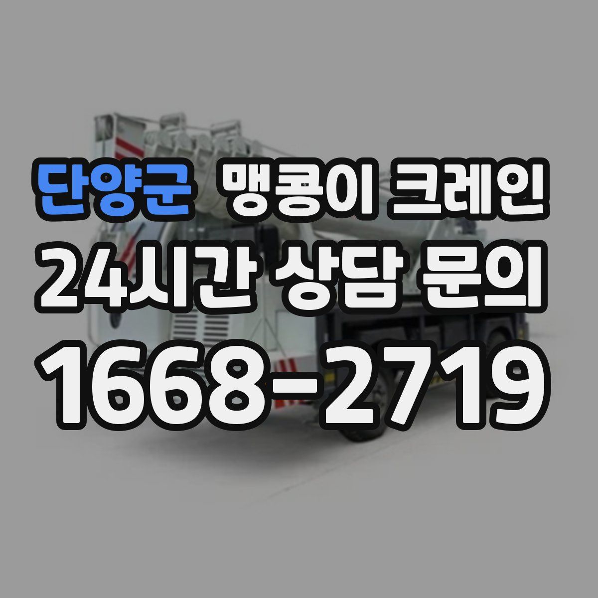단양군 맹콩이 크레인