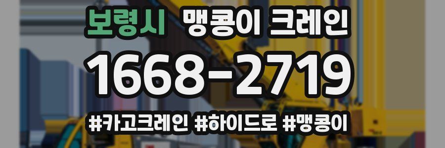 보령시 맹콩이 크레인