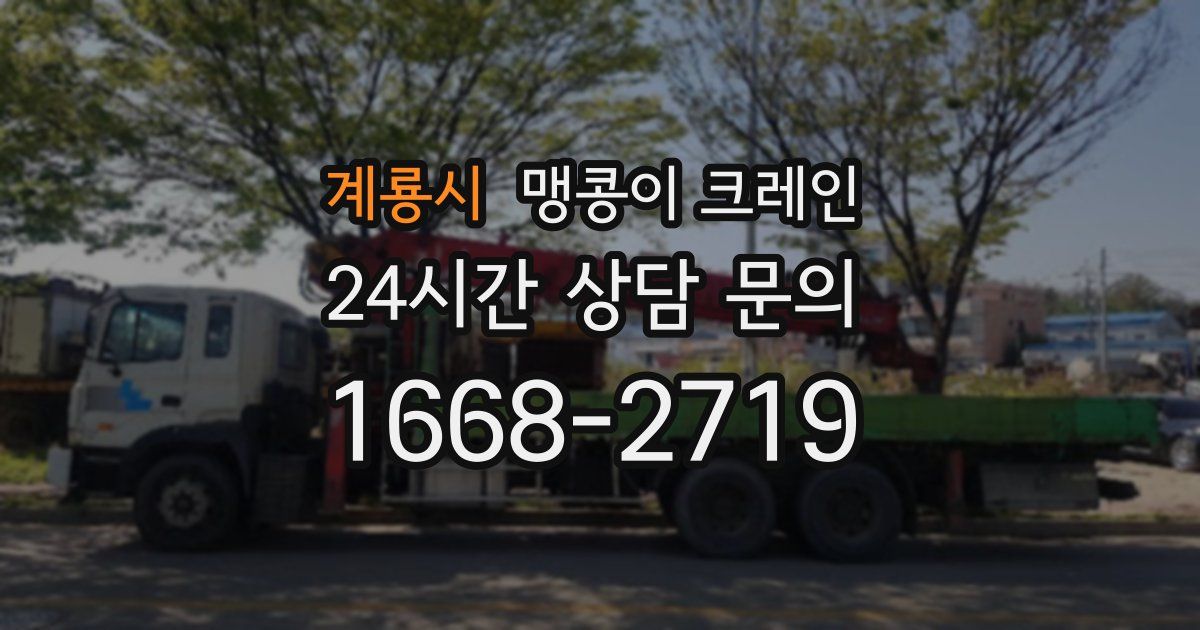 계룡시 맹콩이 크레인