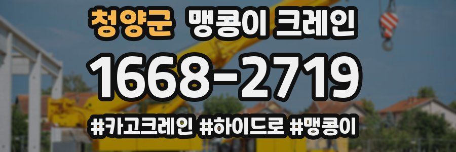 청양군 맹콩이 크레인