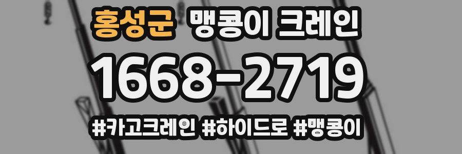 홍성군 맹콩이 크레인