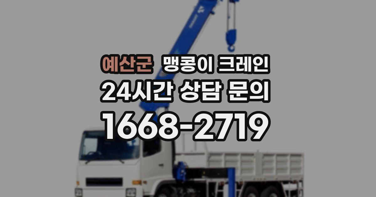 예산군 맹콩이 크레인