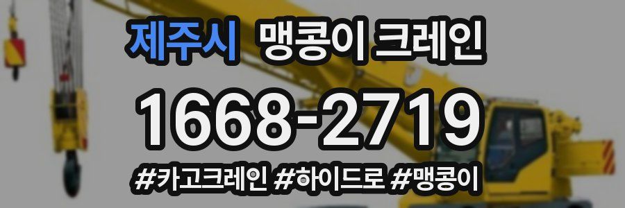제주시 맹콩이 크레인