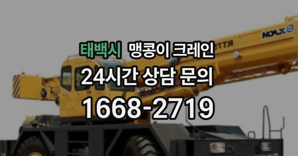 태백시 맹콩이 크레인