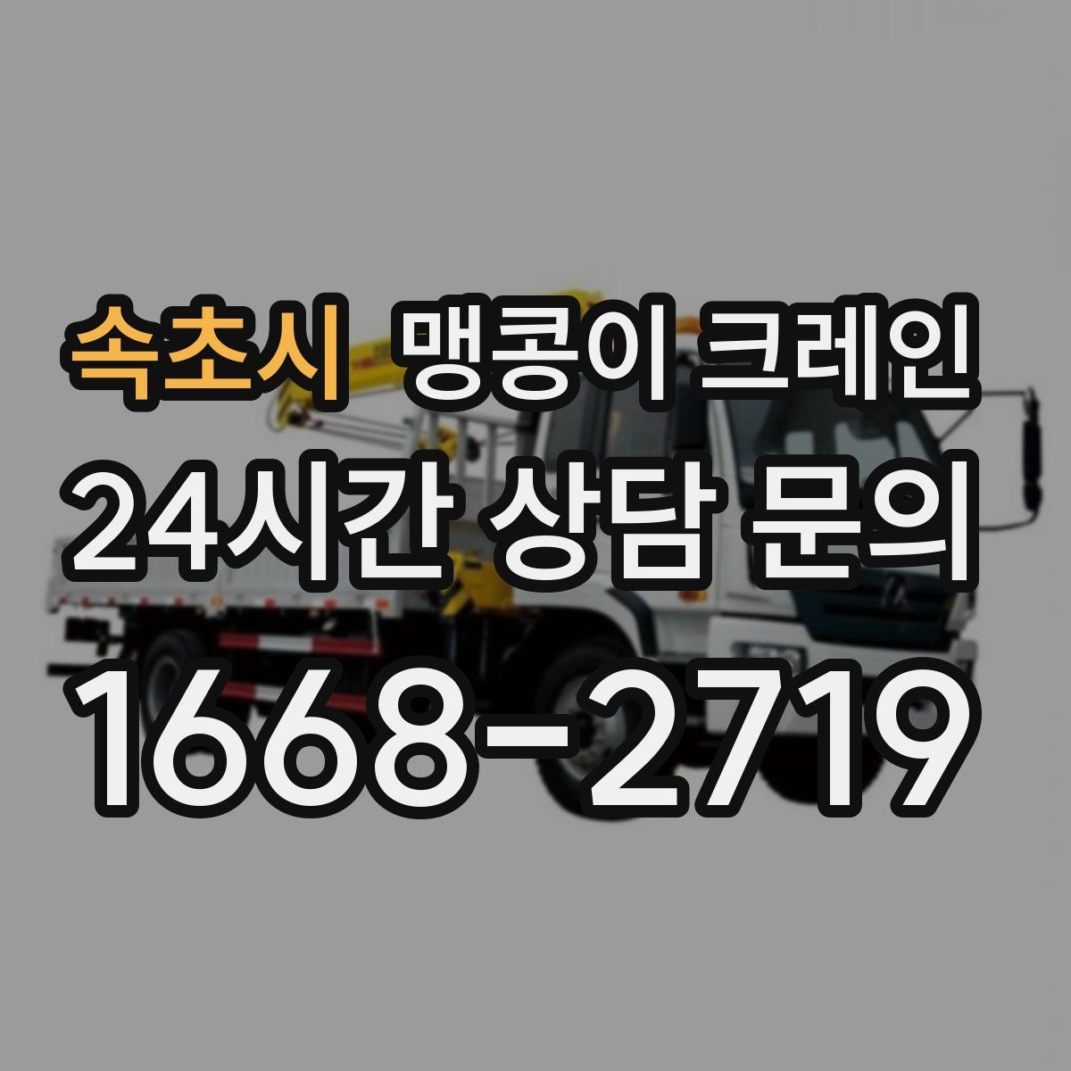 속초시 맹콩이 크레인