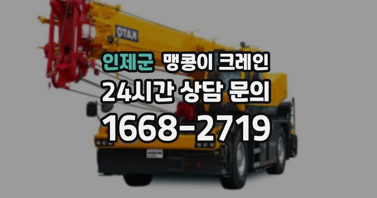 인제군 맹콩이 크레인