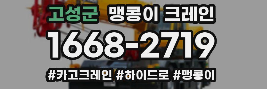 고성군 맹콩이 크레인