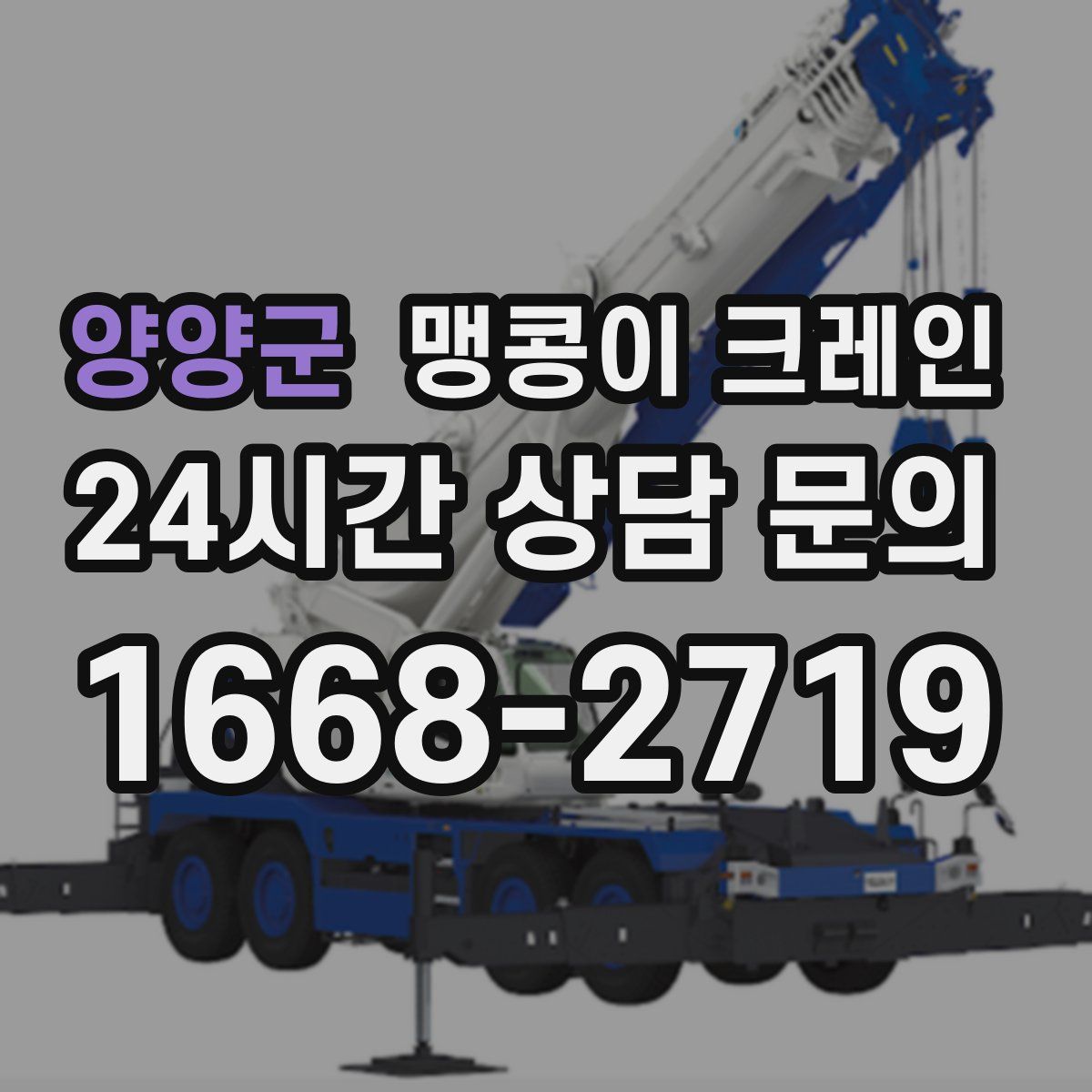 양양군 맹콩이 크레인