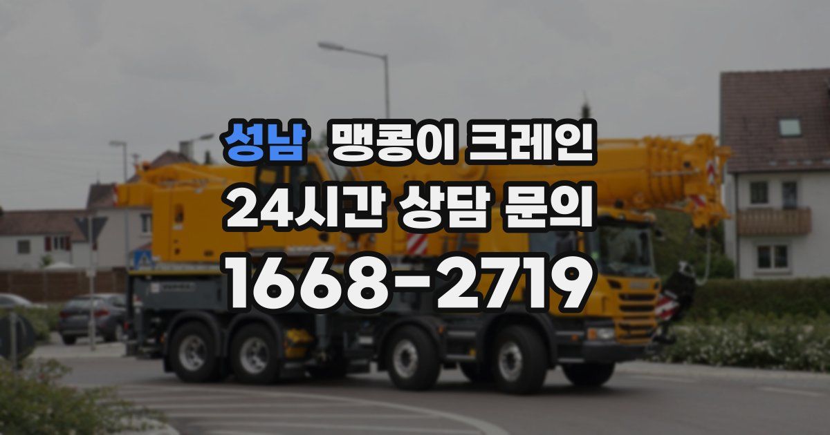 성남 맹콩이 크레인