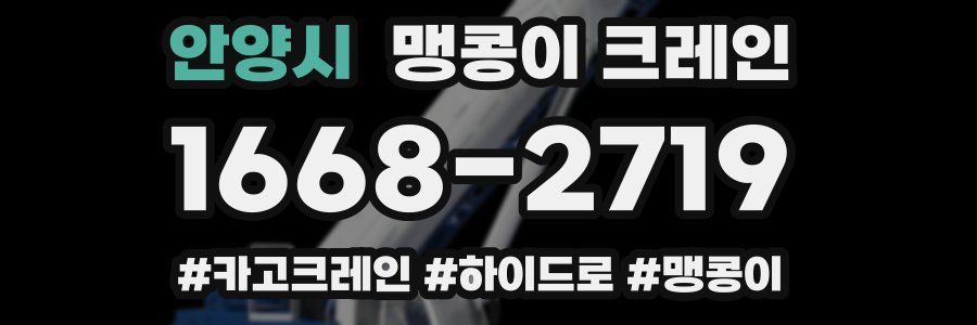 안양시 맹콩이 크레인