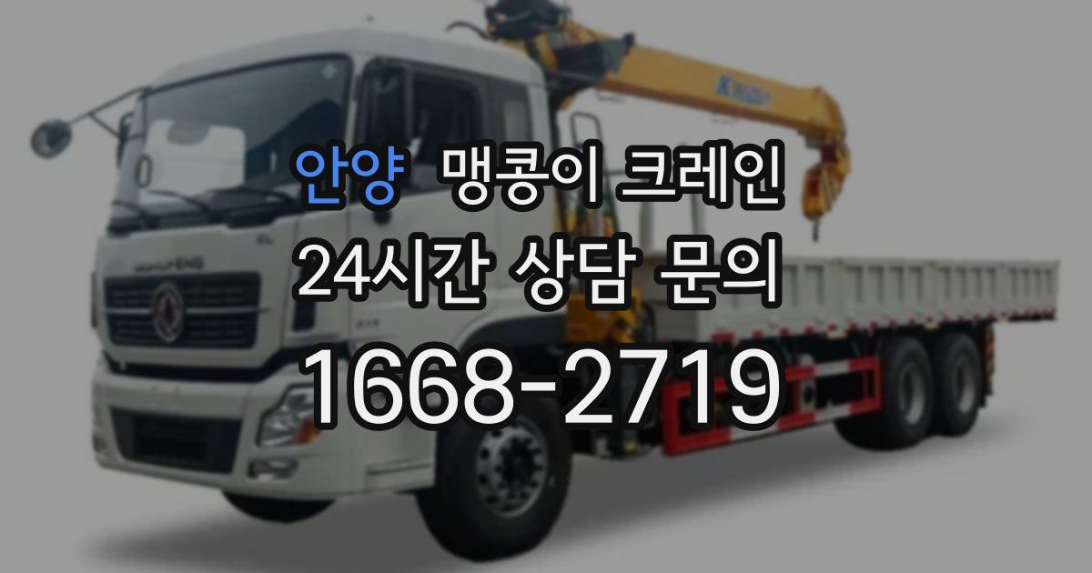 안양 맹콩이 크레인