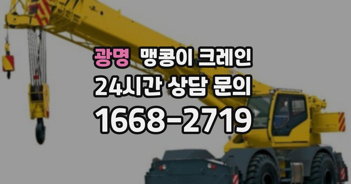 광명 맹콩이 크레인