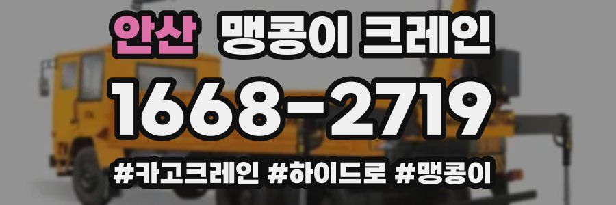 안산 맹콩이 크레인