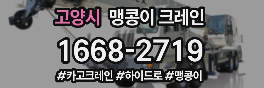 고양시 맹콩이 크레인