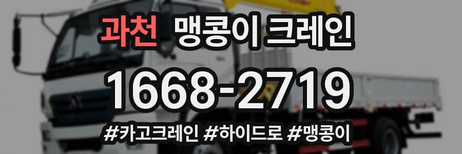 과천 맹콩이 크레인