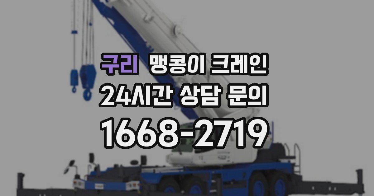 구리 맹콩이 크레인