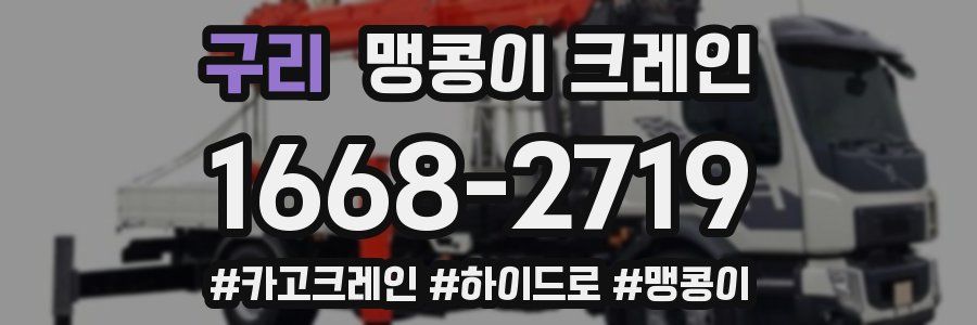 구리 맹콩이 크레인