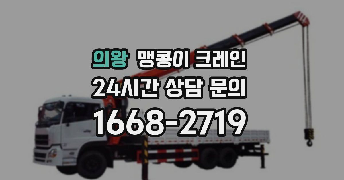 의왕 맹콩이 크레인