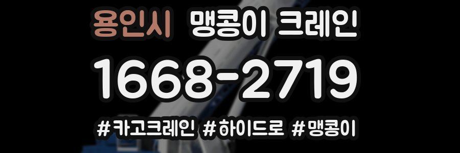 용인시 맹콩이 크레인