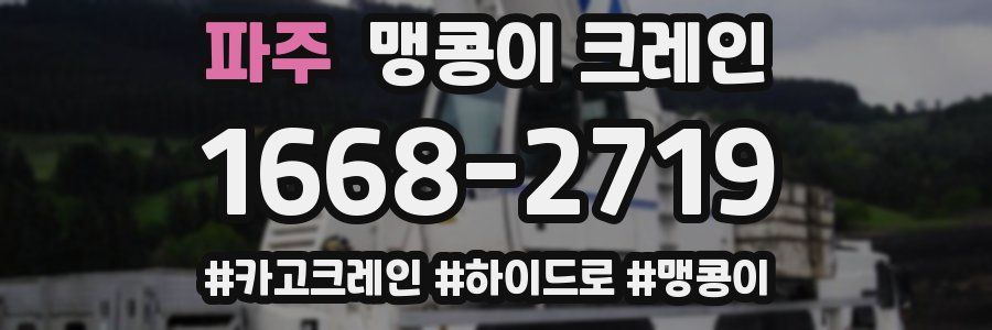 파주 맹콩이 크레인