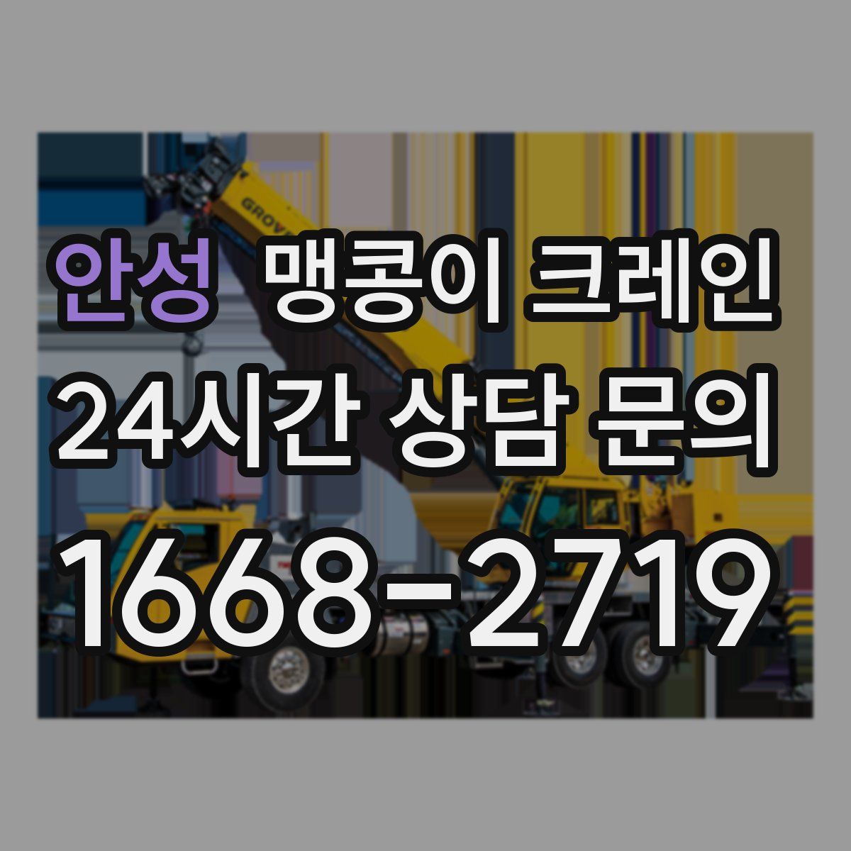 안성 맹콩이 크레인