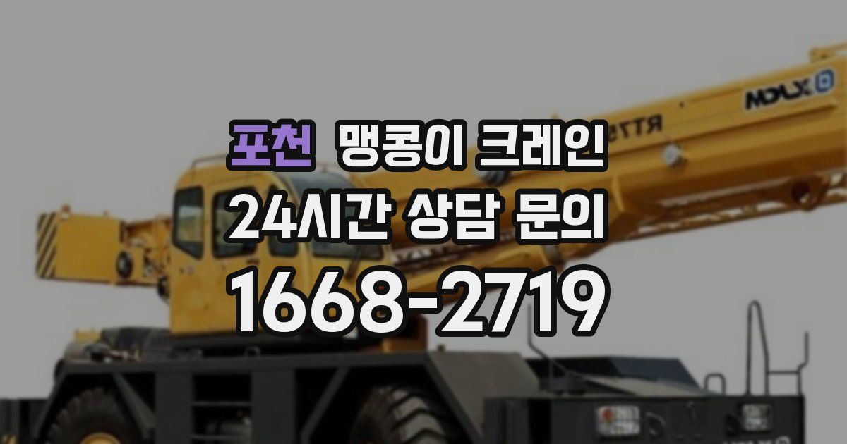 포천 맹콩이 크레인