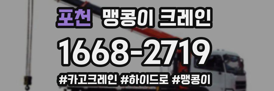 포천 맹콩이 크레인