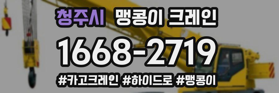 청주시 맹콩이 크레인