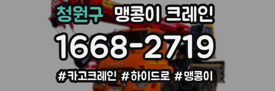 청원구 맹콩이 크레인