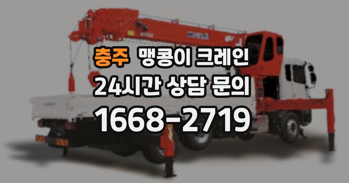충주 맹콩이 크레인
