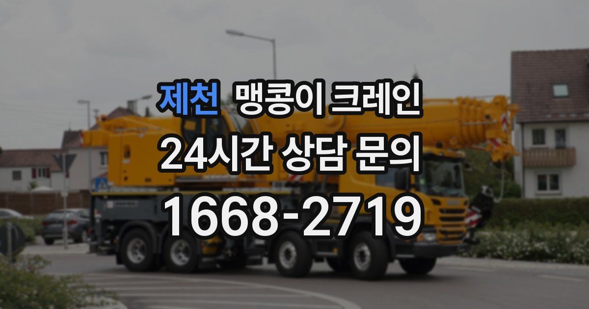 제천 맹콩이 크레인