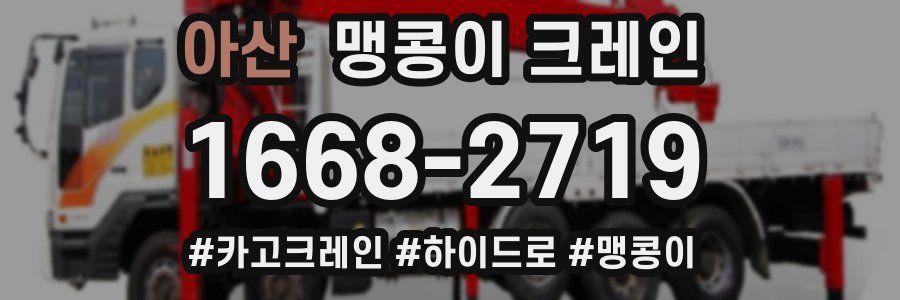 아산 맹콩이 크레인