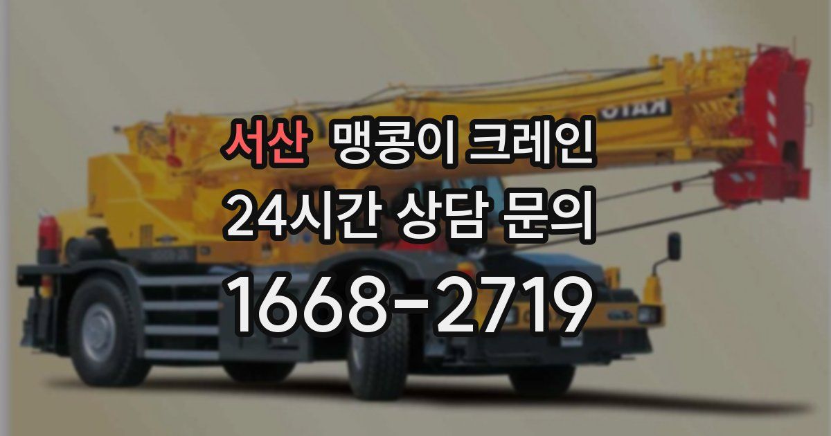 서산 맹콩이 크레인