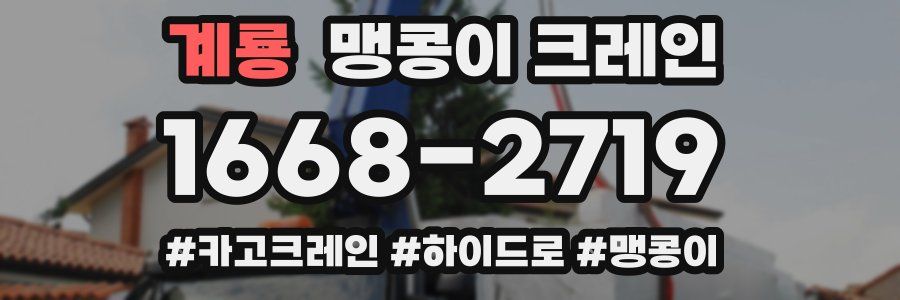 계룡 맹콩이 크레인