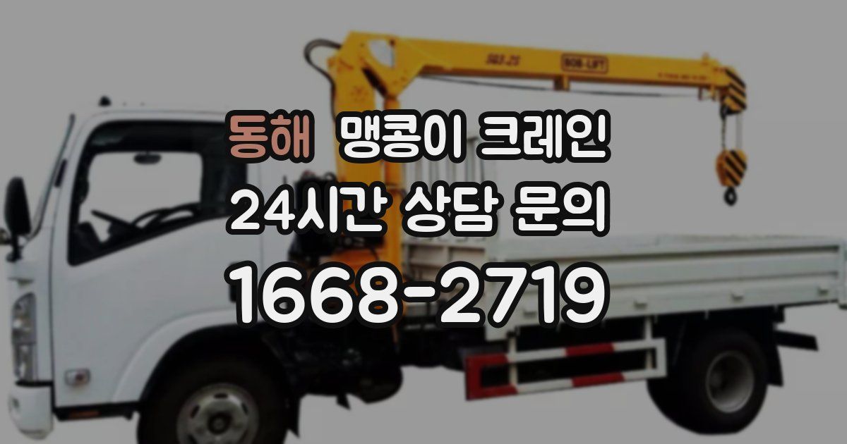 동해 맹콩이 크레인