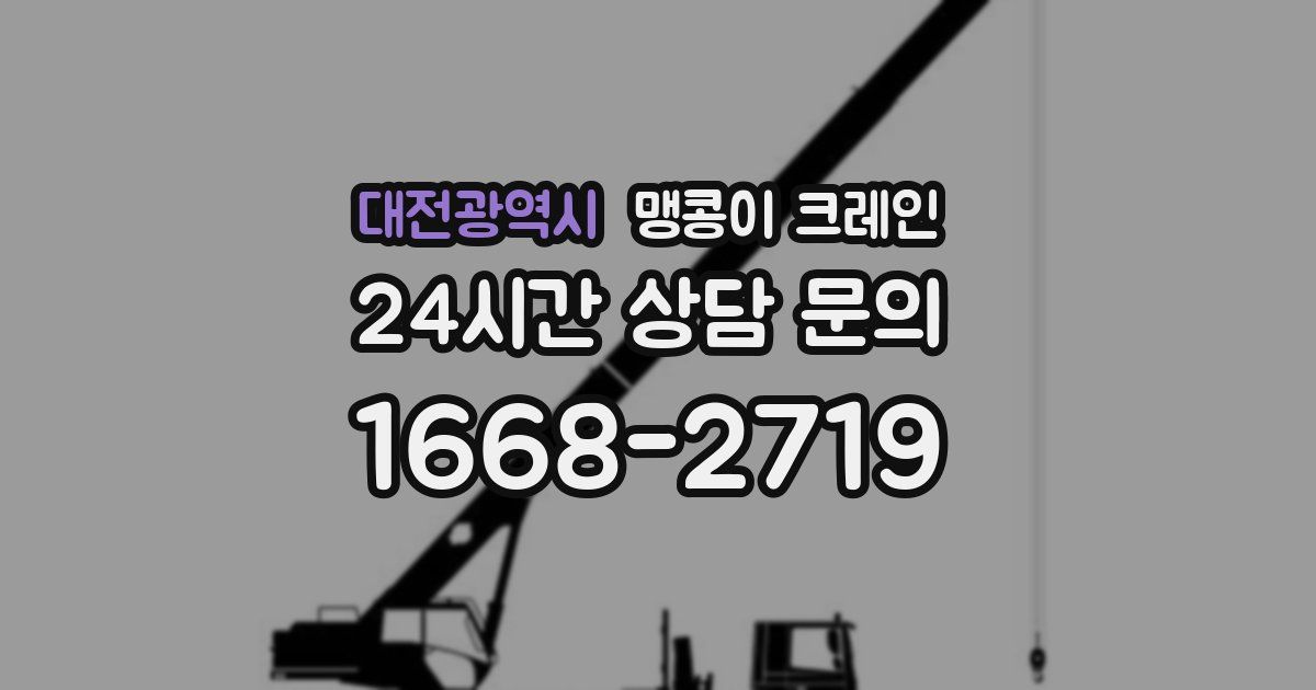 대전광역시 맹콩이 크레인