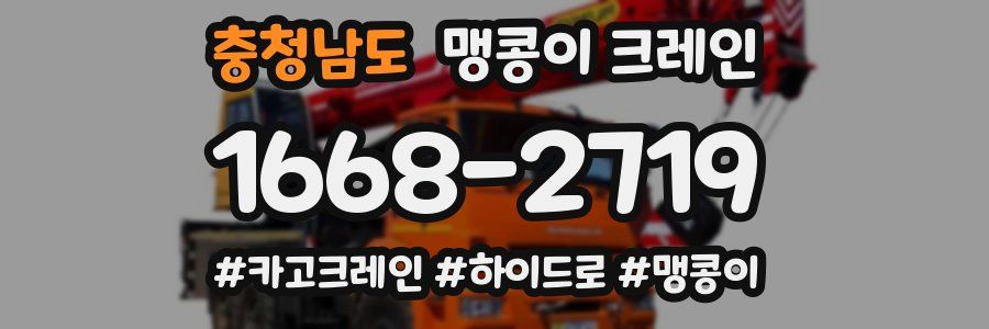 충청남도 맹콩이 크레인