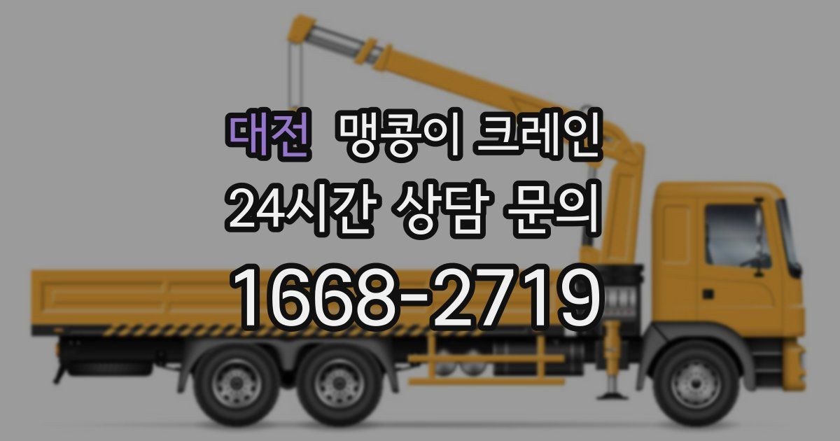 대전 맹콩이 크레인