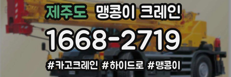 제주도 맹콩이 크레인
