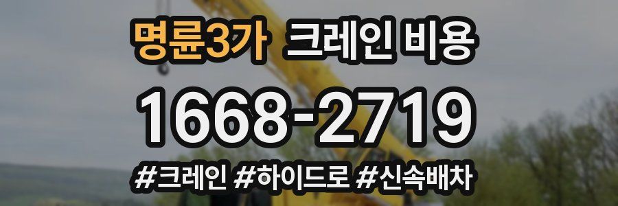 명륜3가 크레인 비용
