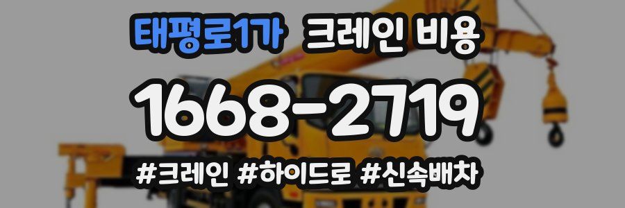 태평로1가 크레인 비용