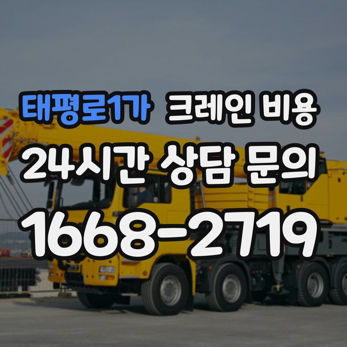 태평로1가 크레인 비용