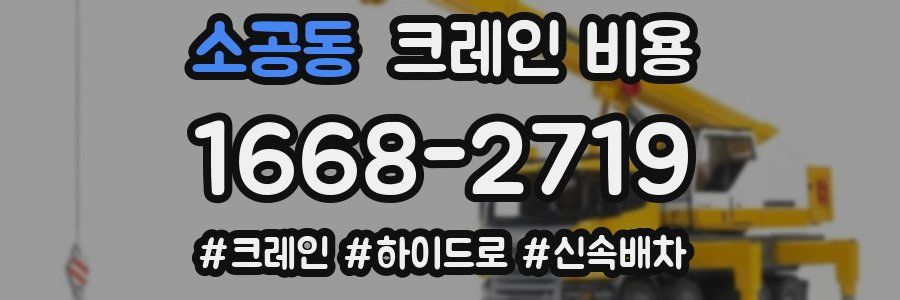 소공동 크레인 비용