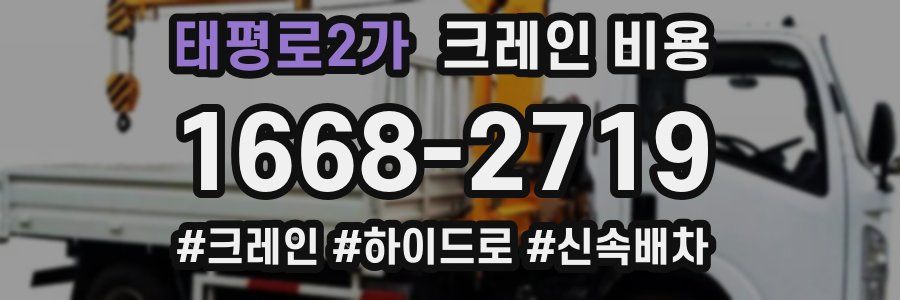 태평로2가 크레인 비용